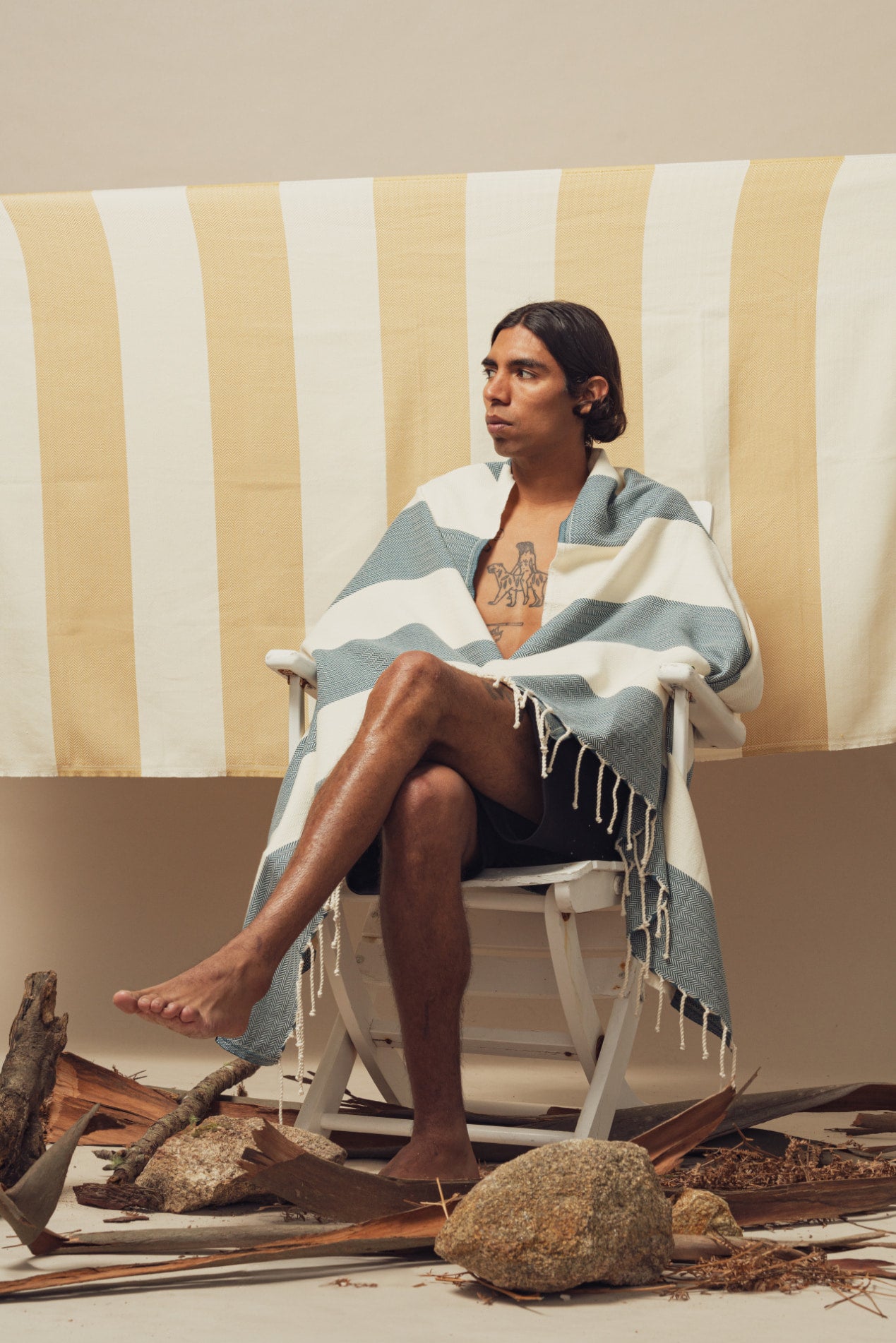 Bedu Mocha Beach towel